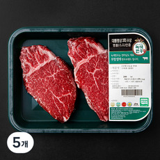 녹색한우 무항생제인증 1등급 안심 구이용 (냉장), 5개, 200g
