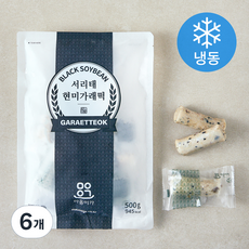 마음이가 서리태 현미 가래떡 (냉동), 500g, 1개입, 6개