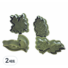 Bestom 花瓣按壓式切模 4件組, 2套, 綠色