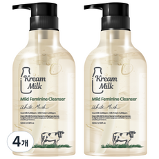 크림밀크 마일드 유산균 여성청결제, 4개, 520ml