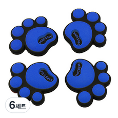 블럭마트 곰발바닥 문콕방지 도어가드 4p, 블루, 6세트