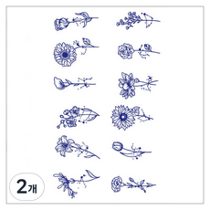 gelluna 半永久 字母 椰子樹 愛心 花朵 貓咪 紋身 漢娜 刺青貼紙, 2個, T-278