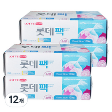 롯데이라이프 위생팩, 소(S), 100개입, 12개