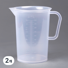 PP 반투명 계량컵, 화이트, 1L, 2개