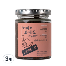 새암농장 머쉬엔 브레드 얼그레이 버섯 스프레드, 200g, 3개