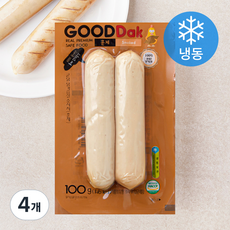 굳닭 닭가슴살 소시지 훈제 (냉동), 100g, 4개