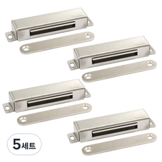 不鏽鋼磁吸門扣 銀色, 5套