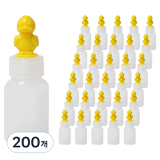PE 노랑 오리 뚜껑 캐릭터 물약병 12ml, 200개