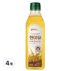 곰곰 현미유, 4개, 500ml