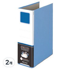문화산업 양면개폐형 파이프바인더 세로형 7A A4 9cm PB8865, 청색, 2개