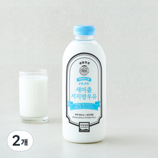 새미촐 무항생제 인증 제주 저지방 우유, 2개, 900ml