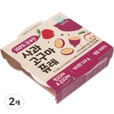 팜투패밀리 사과 고구마 퓨레, 사과/고구마, 2개, 120g