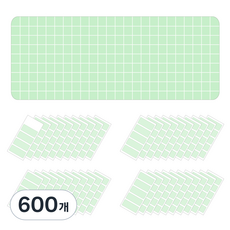 방수 리무버블 라벨지 견출지 네임스티커 체크민트, 600개, 1개입