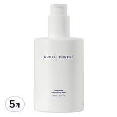 1555 소프소프 핸드앤바디 크림 바디크림 그린포레스트향, 5개, 300ml