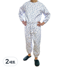 메디코 뒷지퍼 성인우주복 M, 국화블루, 2개