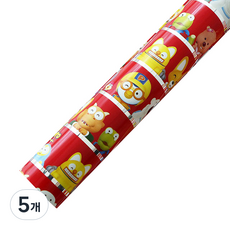뽀로로 증착롤 포장지 대, 레드, 5개