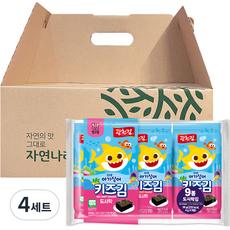 광천김 자연나라 오가닉 핑크퐁 어린이김 선물세트, 4g, 72개