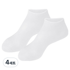 Knock Knock 矽膠足部護理哺乳用雙腳穿戴保濕襪套組 白色, 4套, 300g, 2入