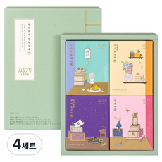 쌍계명차 일상다완 한차실록 선물세트 + 쇼핑백, 지리산 돌배차 + 수국유자차 + 계피생강차 + 쌍화차, 4세트