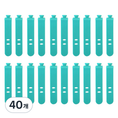 아그노 선정리 실리콘 케이블타이 소형, 민트, 40개