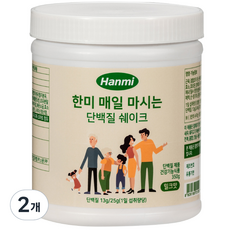 지웨이 한미 매일 마시는 단백질 프로틴 쉐이크, 350g, 2개