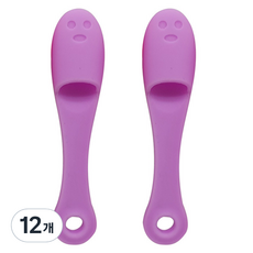 The Happy& 矽膠手指黑頭清潔刷, 紫色, 12個