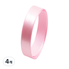 BR 공단 리본끈 10mm, H16진핑크, 45m, 4개
