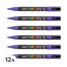포스카 컬러마커 PC-3M VIOLET, 12개, 1색