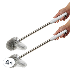 Maket Gamseong Clean& 圓尾馬桶刷, 4個, 白色