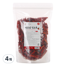 자연애고춧가루 햇 베트남 건고추, 4개, 200g