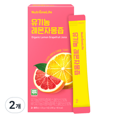 Nutrione 檸檬&葡萄柚汁隨身包 14條入, 2個, 280g