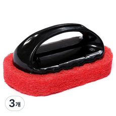 비레보 다용도 청소 브러시 욕실 수세미 15 x 8 cm, 블랙, 3개