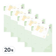 펜피아 1000 초등 그림일기 단면 제본노트, B옐로우그린(캐릭터세마리), 20개
