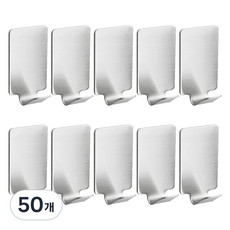 홈바내쓰 무타공 스텐 다용도 사각 가방 모자걸이 후크, 와이드, 50개