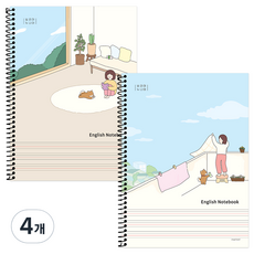 PINKFOOT Boriya Nunaya 英語筆記本, 隨機出貨, 4個