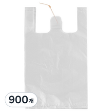 무상표 손잡이 비닐봉투 유백, 900개, 8L