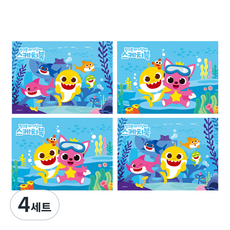 몽땅 핑크퐁 뜯어쓰는 스케치북 4권, 345 x 248 mm, 30매, 4세트