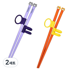 큐트미 교정 젓가락 2종 세트 MP567, 고양이, 강아지, 2세트