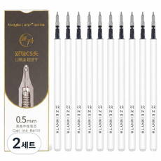ZENNYTH 贊仕 速乾Daowans凝膠筆筆芯10入組 0.5mm, 黑色, 2套