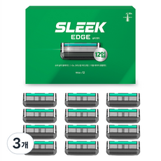 DORCO 多可樂客 Sleek Edge 刮鬍刀片, 3個, 12入