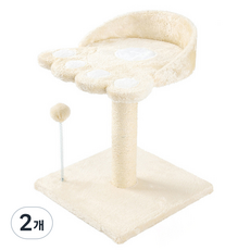 데이소이 고양이 발바닥 스크래쳐 기둥형, 베이지, 2개