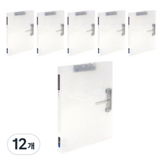 ECO Chungwoon 透明彩色芯片雙桿文件夾 A4, 隨機出貨, 12個