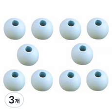 마다꾸미 우드비즈 DIY공예 나무구슬 12mm 10p, 하늘색(구슬), 3개