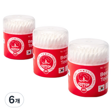 Alwaily 有機棉質美容抗菌無螢光棉花棒 26TSP3682, 6個, 100入