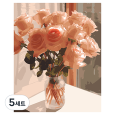 플레이어바웃 DIY 유화 그림그리기 세트 40 x 50 cm, 창가의 장미(MG237), 5세트