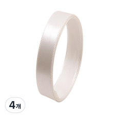 BR 공단 리본끈 10mm, H04아이보리, 45m, 4개