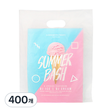 HD 투명 무지 비닐 쇼핑백 44호 35 x 44 cm, 반투명 무지, 400개