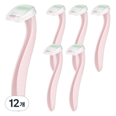 Market Ring 女性用旅行除毛刀 粉紅色 8.8 x 2.2 cm, 12個, 1入