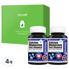 Naturalize 鈣鎂鋅維他命D保健錠, 4罐, 120顆