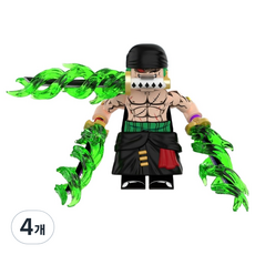 GNBLOCK海賊王迷你公仔 05霸王三刀流索隆, 4個